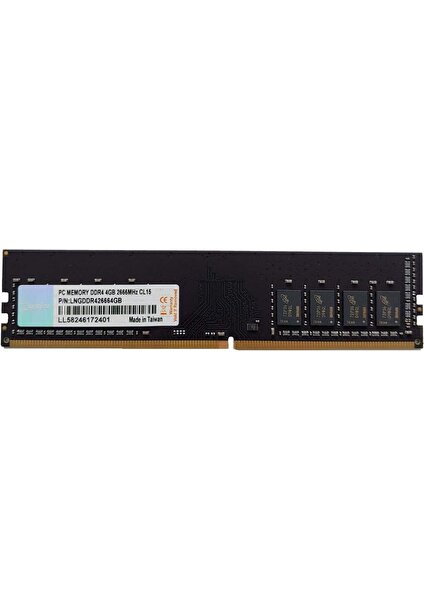 LNGDDR42666DT/4GB 4gb Ddr4 2666MHZ Masaüstü Pc Bellek CL19 PC4-21300