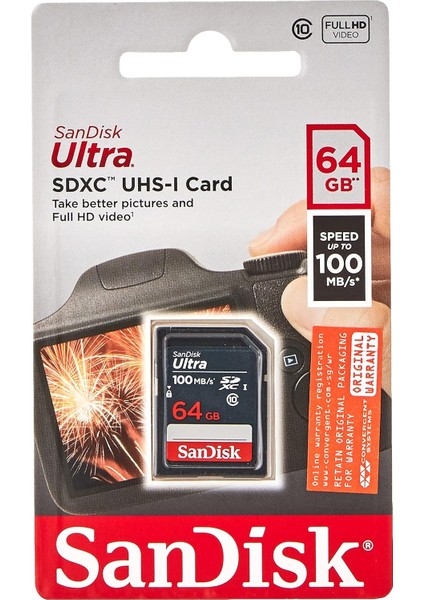 Ultra 64GB Sdxc Memory Card 100MB/S