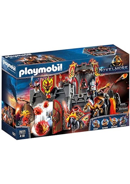 Playmobil Novelmore 70221 Burnham Raiders Kalesi, 4 Yıldan Itibaren Çalışma Topları ve Ateş Topu Düşüşü, Duvar Açma ve Ejderha Kafesi ile