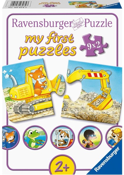 30743 Inşaatçı Hayvanlar Çocuk Puzzle, 9x2 Parça