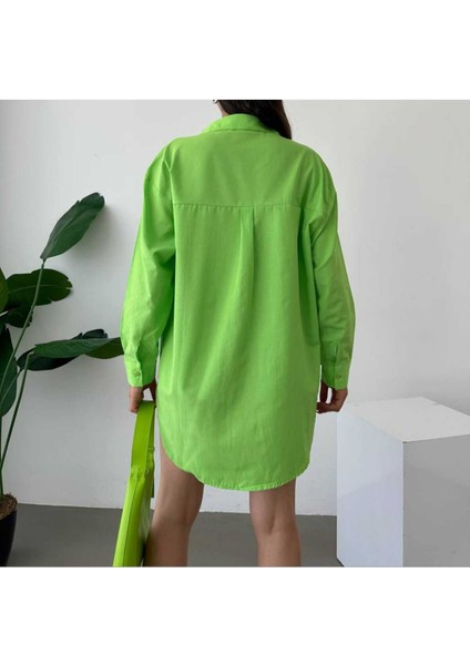 Düşük Omuz Oversize Gömlek