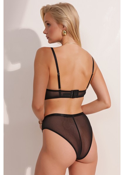 Siyah Dantelli Sütyen Takım MEAW24ST0009 fiyatları