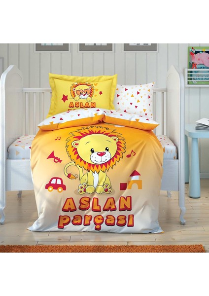 Lisanslı Pamuk Galatasaray Yavru Aslan Baby Nevresim Takımı Renkli Bebek