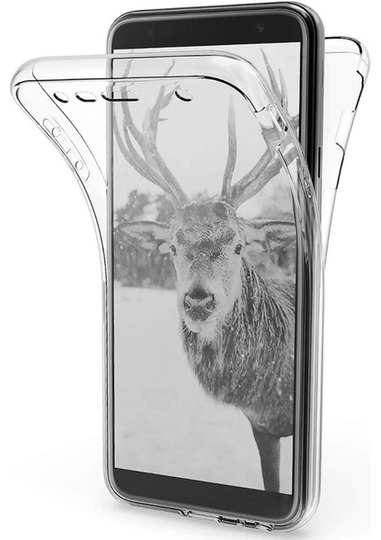 Galaxy J6 Plus Için Kılıf 6 Tarafı Tam Full Koruma 360 Soft Şeffaf [galaxy J6 Plus ile Uyumlu Kılıf - Şeffaf]