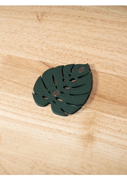 Monstera Yaprak Motifli Buzdolabı Magneti - 2'li - Bioplastik