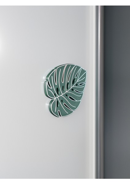 Monstera Yaprak Motifli Buzdolabı Magneti - 2'li - Bioplastik