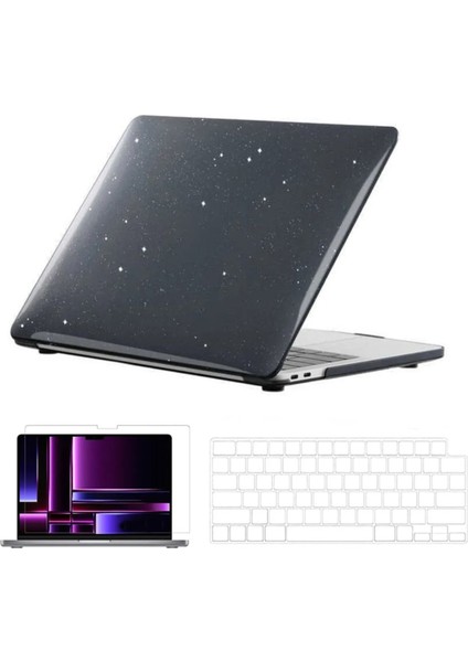 Nezih Case Macbook Pro 16 Inç M3 / M3 Pro / M3 Max A2991 Uyumlu Tam Koruma Kılıf + Şeffaf Klavye Kılıfı + Film