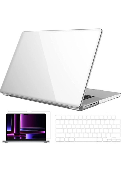 Nezih Case Macbook Pro 14 Inç M3 / M3 Pro / M3 Max A2992 A2918 Uyumlu 360 Tam Koruma Kılıf+Klavye Kılıfı+Film