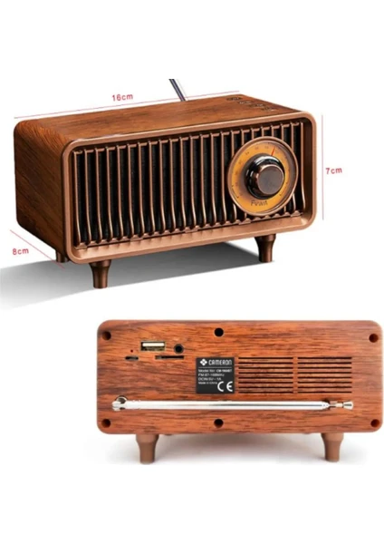 Helsınkı Machıne CM-1964BT Nostaljik Şarjlı Fm Radyo, Handfree+Aux+Usb ve Tf Card Okuyuculu Mp3