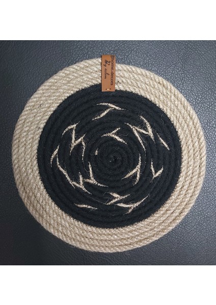 2'li Nihale Hasır El Yapımı Mutfak Aksesuar Tarz Moda Yemek Sofra Altlık - 22X22CM