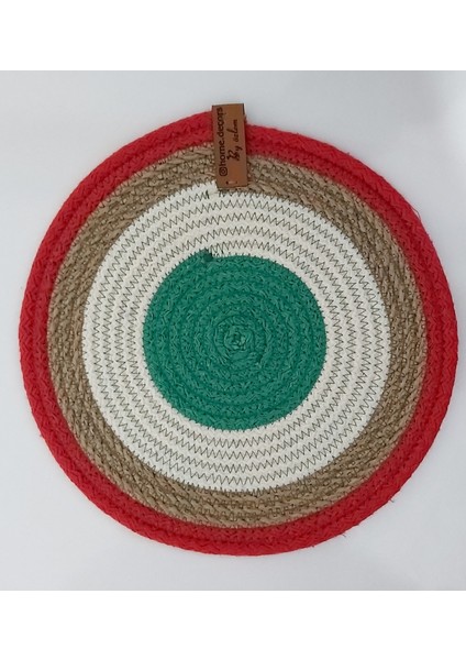 2'li Nihale Hasır El Yapımı Mutfak Aksesuar Tarz Moda Yemek Sofra Altlık - 22X22CM