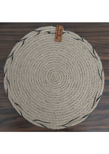 2'li Nihale Hasır El Yapımı Mutfak Aksesuar Tarz Moda Yemek Sofra Altlık - 22X22CM