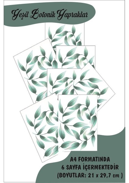 Yeşil Botonik Yapraklar Minimalist Botanik Duvar Dekorasyon Sticker Etiket fırsatları
