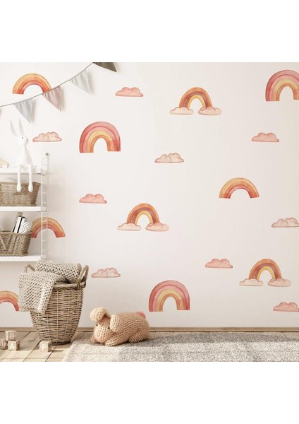 Minimalist Gökkuşağı Bulut Boho Syle Duvar Dekoru Çocuk Odası Dekorasyon Sticker Etiket fiyatları