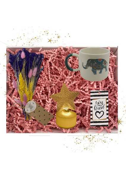 Etnik Fil Kupa Yıldız Lamba Melek Kolye Hediye Seti 24