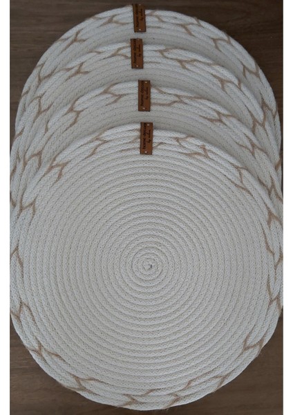 Amerikan Servis Supla Takımı Tabak Altlığı Mutfak Hasır Sepet Sunum Hediye 33X33CM