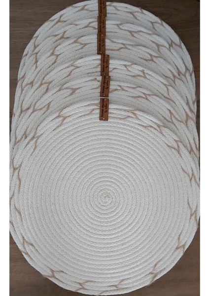 Amerikan Servis Supla Takımı Tabak Altlığı Mutfak Hasır Sepet Sunum Hediye 33X33CM