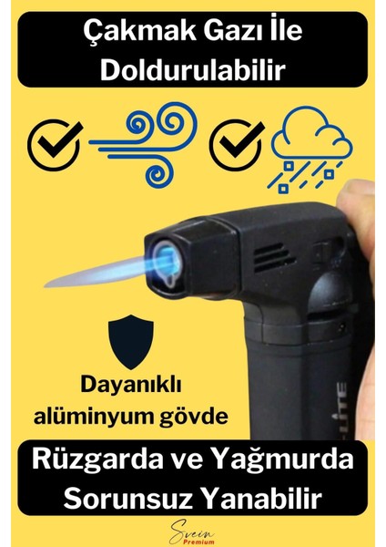 Ayaklı Premium Doldurulabilir Depolu Vantuzlu 1300 Derece Torch Kamp Mangal Piknik Pürmüz Çakmak fiyatları