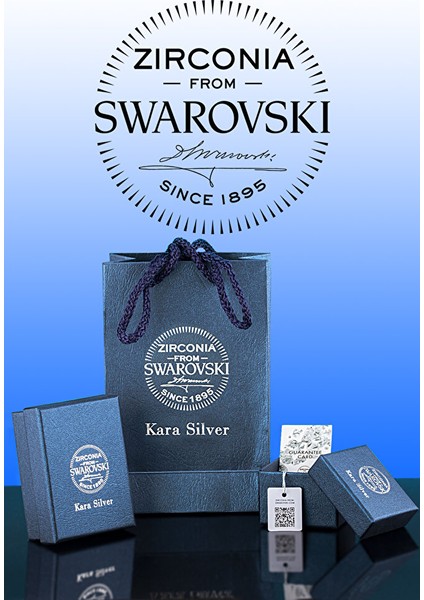 925 Ayar Swarovski Taşlı Melek Sembolü Rodyum Kaplamalı Gümüş Kolye
