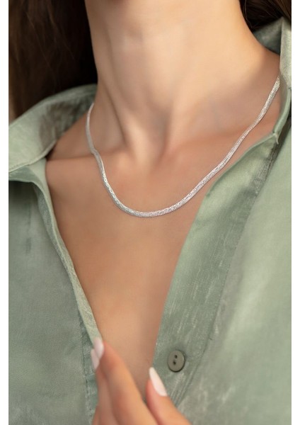 925 Ayar Gümüş Italyan Yassı Kolye indirimleri