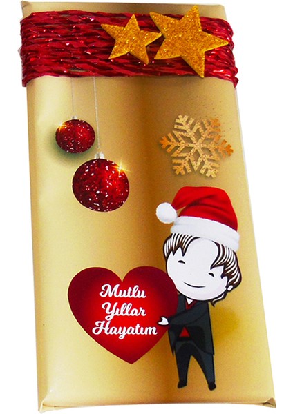 Mutlu Yıllar Birtanem Yıldızlı 2 Baton Çikolata fiyatları