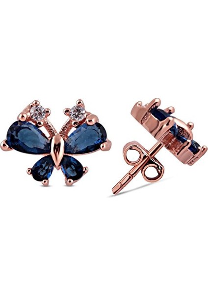 Zirkon Taşlı Kelebek Küpe