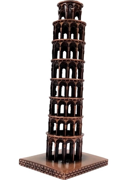 Vintage Metal Italya Pisa Kulesi Biblo Antik Bakır 20 cm fırsatları
