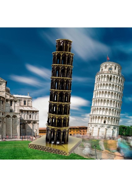 Vintage Metal Italya Pisa Kulesi Biblo Antik Bronz 20 cm indirimleri