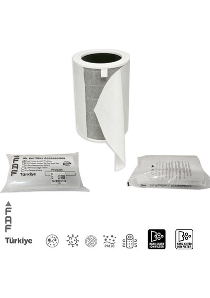 10 Adet Air Purifier 2s Ekstra Nano Gümüş Iyonlu Elekrostatik Toz Tutucu Beyaz Ön Filtre fırsatları