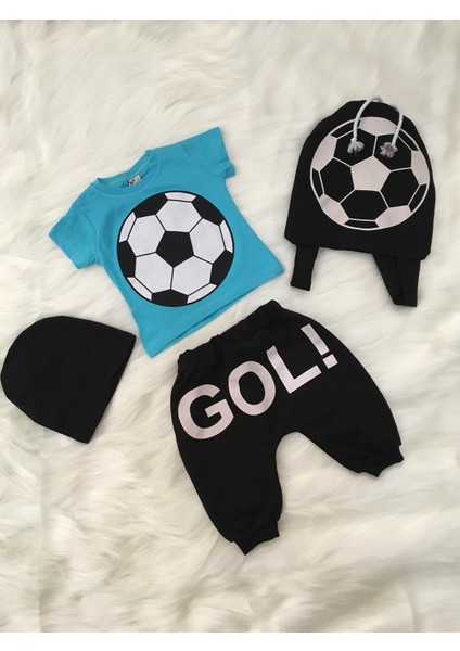 Turuncu Gardrop Kaprili Gol Baskı 4lü Takım