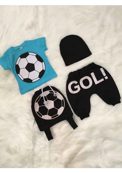 Turuncu Gardrop Kaprili Gol Baskı 4lü Takım