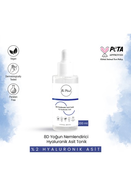 8d Yoğun Nemlendirici Hyaluronik Asit Tonik ( %2 Hyaluronik Asit )