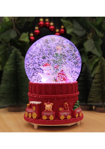Yılbaşı Noel Kar Küresi Christmas Işıklı, Müzikli ve Kar Motorlu Mega Boy Kar Küresi Premium Kardan Adam