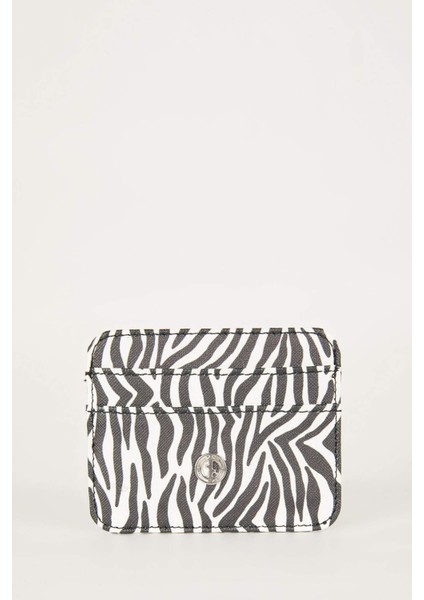 Kadın Zebra Baskılı Suni Deri Kartlık B8165AXNS