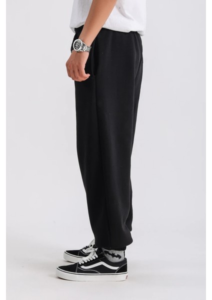 3 Iplik Şardonlu Ekstra Bol Kalıp Büyük Beden Oversize Eşofman Altı modelleri