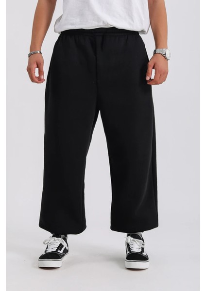 3 Iplik Şardonlu Ekstra Bol Kalıp Büyük Beden Oversize Eşofman Altı indirimleri