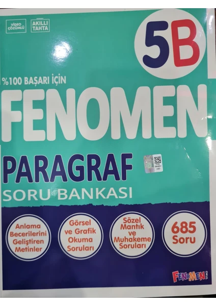 Okul Yayınları Fenomen 5.sınıf Yeni Paragraf - B - Soru Bankası - Gama Fenomen