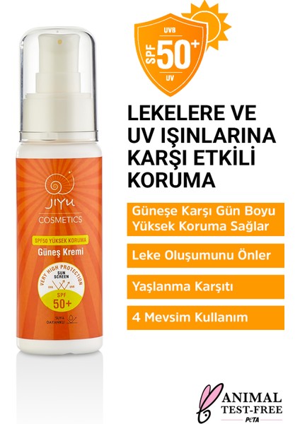 Güneş Kremi Yüksek Koruma SPF50+ Günlük Yüksek UVA/UVB Korumalı Yüz Güneş Kremi Yetişkin ve Çocuklar için 100 ml.