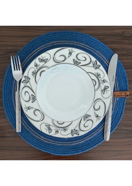 Amerikan Servis Supla Takımı Tabak Altlığı Mutfak Hasır Sepet Sunum Hediye 33X33CM