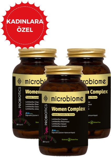 Probiotic Complex For Women 30 Kapsül 3 Adet | Kadınlara Özel Probiyotik