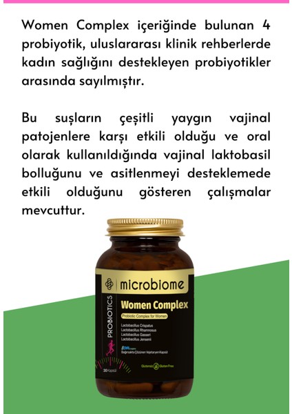 Probiotic Complex For Women 30 Kapsül 3 Adet | Kadınlara Özel Probiyotik