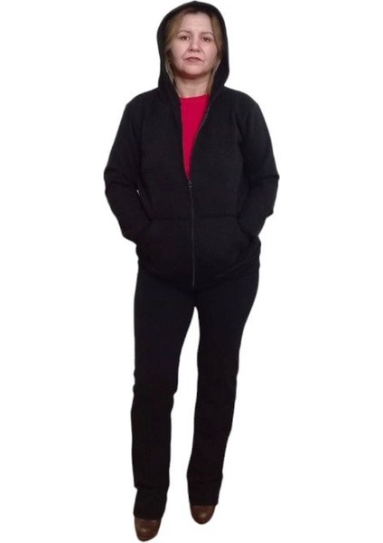 Siyah Kapüşonlu Unisex Sweat Hırka modelleri