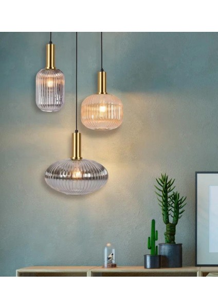 Mylights Modern Sarkıt Avize Bal ve Füme Calı Rustik Vintage Salon Avize