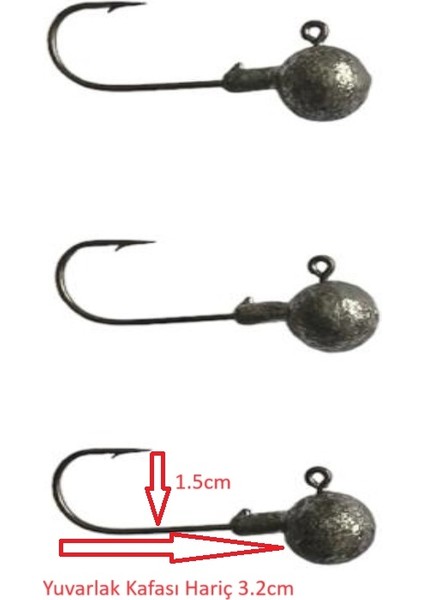 Jig Head No:3/0 Iğne 14GR Zoka (3 Adet)