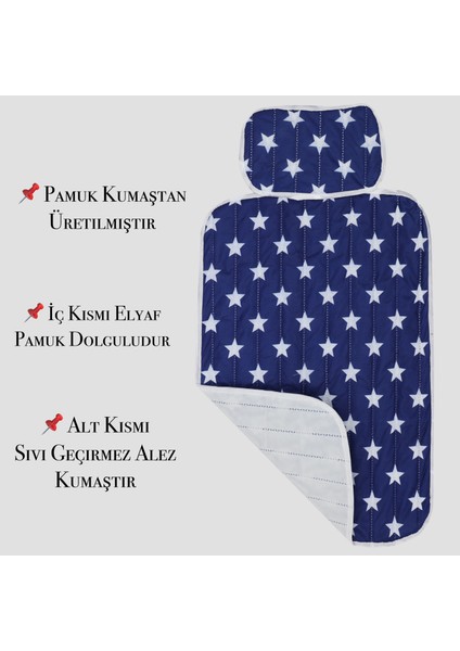 Pratik Alt Değiştirme Matı Minderi Alt Değiştirme Pedi Bakım Örtüsü (Lacivert)