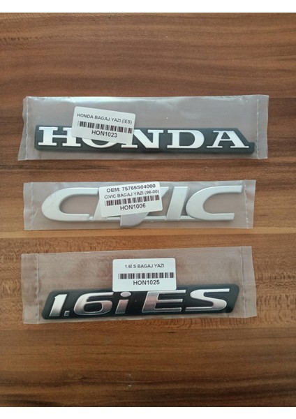 Honda Cıvıc 1.6i Es Bagaj Yazısı Logo 3lü Set