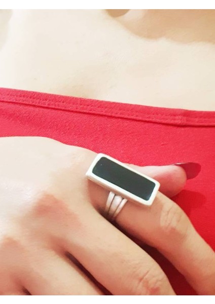 Gümüş Kaplama Antik Çelik Kadın Renkli Ayarlanabilir Yüzük modelleri