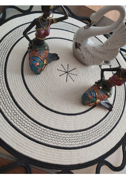 Dekoratif Örtü Hasır Örtü Runner Masa Örtüsü Mutfak Örtüsü Sehpa Konsol Örtüsü Salon Sunum 52X52CM