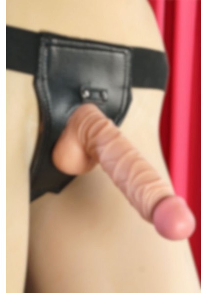 ada marketing 18CM Belden Bağlamalı Kemerli Dildo Yumuşak Protez Takma Yapay Penis Strapon
