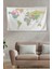 Duvar Örtüsü / Halısı Kanvas Kumaş Pastel Dünya Haritası - 3957 1